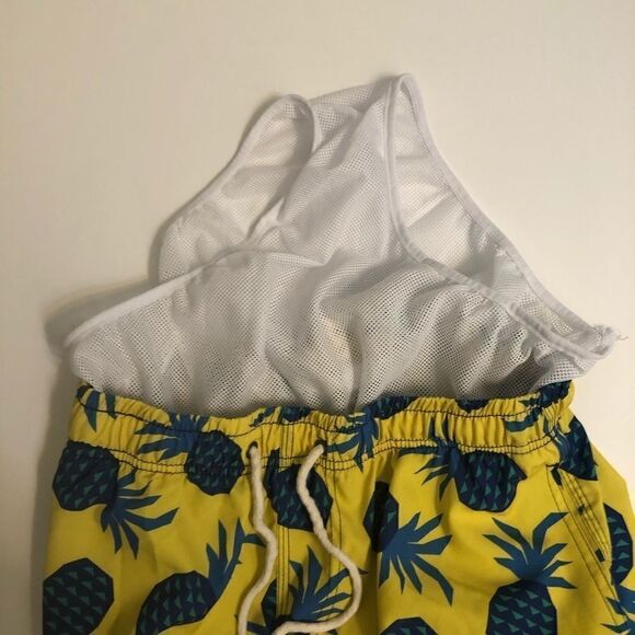 Two left feet swim wear Board Shorts bathing suit yellow pineapple M- 32 - Picture 4 of 9